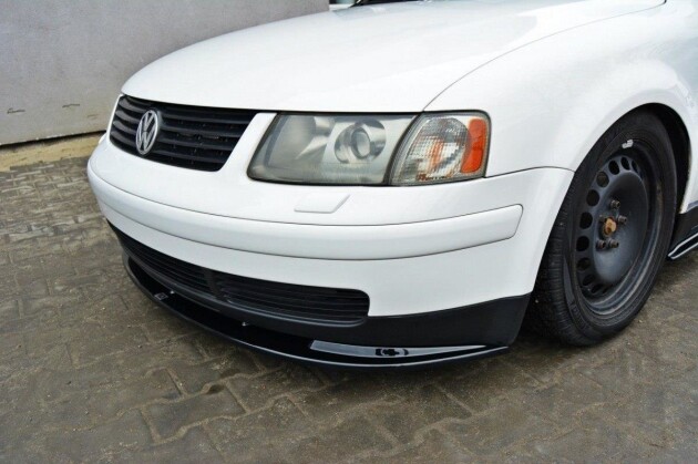 Cup Spoilerlippe Front Ansatz für VW PASSAT B5 Carbon Look