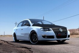 Cup Spoilerlippe Front Ansatz passend für VW PASSAT B6 schwarz Hochglanz