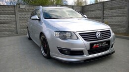 Cup Spoilerlippe Front Ansatz passend für VW PASSAT B6 R-LINE schwarz Hochglanz