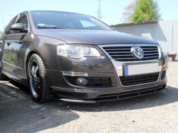 Street+ Spoilerlippe Front Ansatz passend für VW Passat B6 VOTEX schwarz Hochglanz