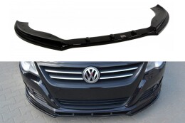 Cup Spoilerlippe Front Ansatz V.1 passend für VW PASSAT CC vor Facelift, STANDARD STOßSTANGE schwarz Hochglanz