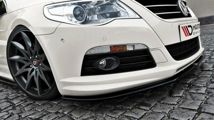 Cup Spoilerlippe Front Ansatz passend für VW Passat CC R36 RLINE (vor Facelift) schwarz Hochglanz