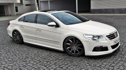 Cup Spoilerlippe Front Ansatz für VW Passat CC R36 RLINE vor FL schwarz Hochglanz