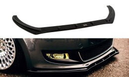 Cup Spoilerlippe Front Ansatz passend für VW Polo Mk5 schwarz Hochglanz