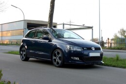 Cup Spoilerlippe Front Ansatz passend für VW Polo Mk5 schwarz Hochglanz