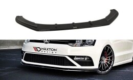 Cup Spoilerlippe Front Ansatz V.1 für VW Polo GTI Mk5 FL schwarz Hochglanz