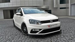 Cup Spoilerlippe Front Ansatz V.2 für VW Polo GTI Mk5 FL schwarz Hochglanz