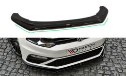 Cup Spoilerlippe Front Ansatz V.2 passend für VW Polo GTI Mk5 Facelift schwarz Hochglanz