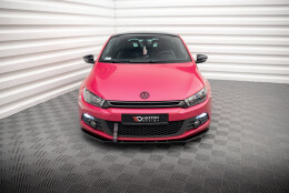 Cup Spoilerlippe Front Ansatz passend für VW SCIROCCO schwarz Hochglanz