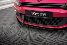 Cup Spoilerlippe Front Ansatz passend für VW SCIROCCO schwarz Hochglanz