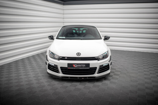 Cup Spoilerlippe Front Ansatz passend für VW SCIROCCO R schwarz Hochglanz