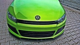 Cup Spoilerlippe Front Ansatz für VW SCIROCCO R schwarz Hochglanz
