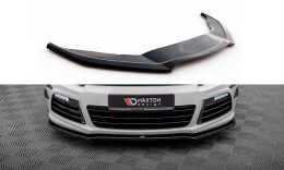 Cup Spoilerlippe Front Ansatz passend für VW SCIROCCO R ver2 schwarz Hochglanz