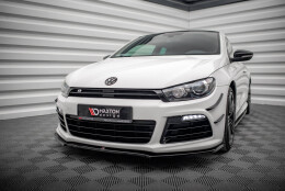 Cup Spoilerlippe Front Ansatz passend für VW SCIROCCO R ver2 schwarz Hochglanz