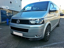 Cup Spoilerlippe Front Ansatz für VW T5 FL schwarz Hochglanz