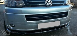 Cup Spoilerlippe Front Ansatz für VW T5 FL schwarz Hochglanz