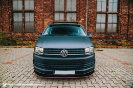 Street+ Spoilerlippe Front Ansatz V.1 passend für VW T6 schwarz Hochglanz