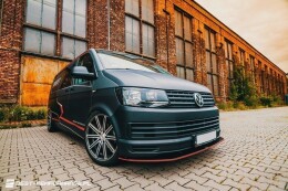 Street+ Spoilerlippe Front Ansatz V.1 passend für VW T6 schwarz Hochglanz