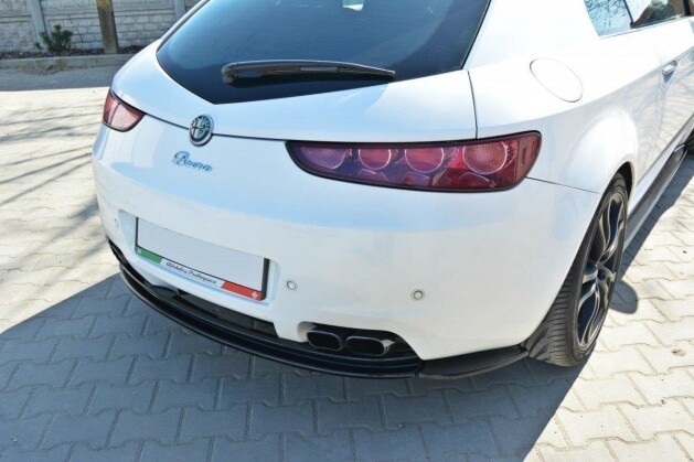 Mittlerer Cup Diffusor Heck Ansatz passend für Alfa Romeo Brera schwarz Hochglanz