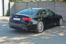 Street+ Mittlerer Diffusor Heck Ansatz passend für Audi A5 Coupe / Sportback S-Line 8T RACE schwarz Hochglanz