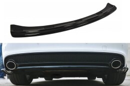 Mittlerer Cup Diffusor Heck Ansatz passend für AUDI A5 S-LINE Facelift schwarz Hochglanz