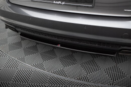 Mittlerer Cup Diffusor Heck Ansatz passend für Audi A6 / A6 C7 S-line/ S6 C7 Facelift schwarz Hochglanz