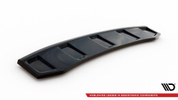 Mittlerer Cup Diffusor Heck Ansatz passend für Audi A6 / A6 C7 S-line/ S6 C7 Facelift schwarz Hochglanz
