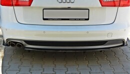 Mittlerer Cup Diffusor Heck Ansatz passend für A6 C7 S-LINE AVANT schwarz Hochglanz