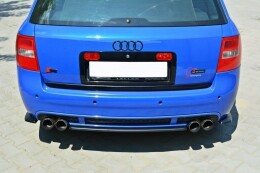 Mittlerer Cup Diffusor Heck Ansatz passend für AUDI RS6 C5 AVANT schwarz Hochglanz