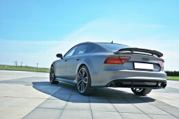 Mittlerer Cup Diffusor Heck Ansatz DTM Look für Audi RS7 Facelift Carbon Look