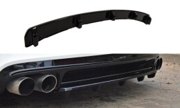 Mittlerer Cup Diffusor Heck Ansatz passend für Audi TT S 8J DTM LOOK schwarz Hochglanz