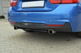 Mittlerer Cup Diffusor Heck Ansatz für BMW 4er F32 M Paket  schwarz Hochglanz