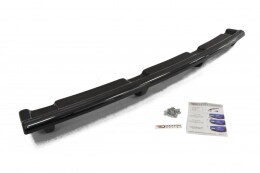 Mittlerer Cup Diffusor Heck Ansatz für BMW 4er Coupe / Gran Coupe / Cabrio M-Paket F32 / F36 / F33 im DTM LOOK schwarz Hochglanz