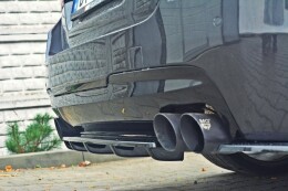 Mittlerer Cup Diffusor Heck Ansatz für BMW 5er F11 M Paket (mit zwei Doppel Endstücken) schwarz Hochglanz