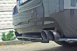 Mittlerer Cup Diffusor Heck Ansatz passend für BMW 5er F11 M Paket (mit zwei Doppel Endstücken) schwarz Hochglanz