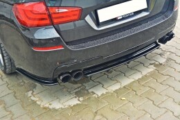 Mittlerer Cup Diffusor Heck Ansatz passend für BMW 5er F11 M Paket (mit zwei Doppel Endstücken) schwarz Hochglanz