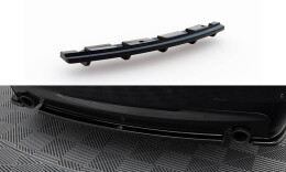 Mittlerer Cup Diffusor Heck Ansatz passend für BMW 5er F11 M Paket (mit zwei Einzel Endstücken) schwarz Hochglanz