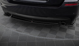 Mittlerer Cup Diffusor Heck Ansatz passend für BMW 5er F11 M Paket (mit zwei Einzel Endstücken) schwarz Hochglanz