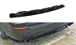 Mittlerer Cup Diffusor Heck Ansatz für BMW 5er F11 M Paket (mit zwei Doppel Endstücken) schwarz Hochglanz
