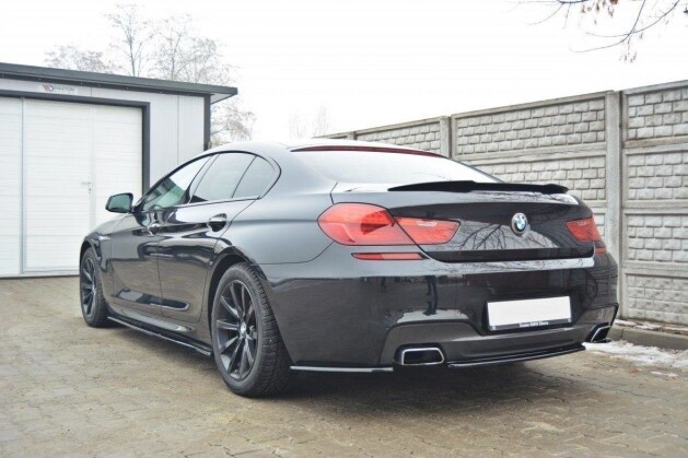 Mittlerer Cup Diffusor Heck Ansatz passend für BMW 6er Gran Coupé M Paket schwarz Hochglanz