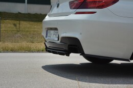 Mittlerer Cup Diffusor Heck Ansatz passend für BMW 6er Gran Coupé M Paket DTM LOOK schwarz Hochglanz