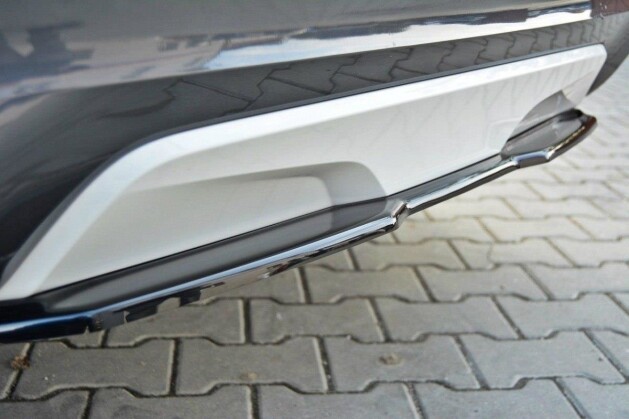 Mittlerer Cup Diffusor Heck Ansatz passend für BMW X4 M Paket schwarz Hochglanz