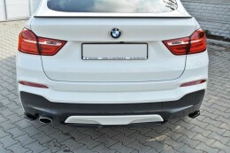 Mittlerer Cup Diffusor Heck Ansatz für BMW X4 M Paket  schwarz Hochglanz