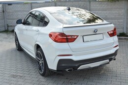 Mittlerer Cup Diffusor Heck Ansatz passend für BMW X4 M Paket schwarz Hochglanz