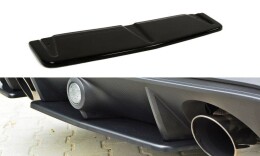 Mittlerer Cup Diffusor Heck Ansatz passend für Ford Focus RS Mk3 schwarz Hochglanz