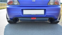 Mittlerer Cup Diffusor Heck Ansatz passend für HONDA S2000 schwarz Hochglanz