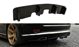 Mittlerer Cup Diffusor Heck Ansatz für Jeep Grand Cherokee WK2 Summit FL DTM LOOK schwarz Hochglanz