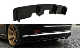 Mittlerer Cup Diffusor Heck Ansatz passend für Jeep Grand Cherokee WK2 Summit Facelift DTM LOOK schwarz Hochglanz