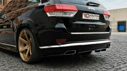 Mittlerer Cup Diffusor Heck Ansatz passend für Jeep Grand Cherokee WK2 Summit Facelift DTM LOOK schwarz Hochglanz