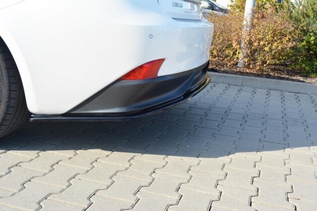 Mittlerer Cup Diffusor Heck Ansatz passend für Lexus IS Mk3 H schwarz Hochglanz
